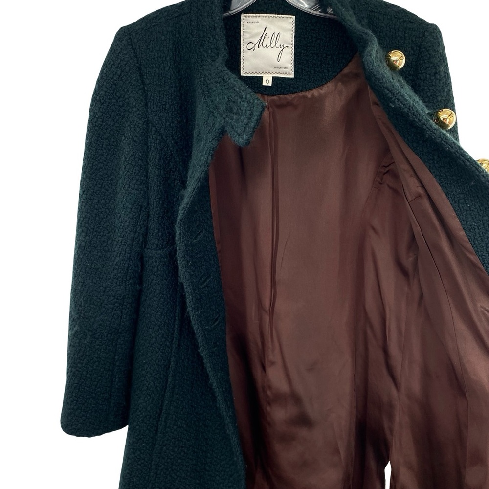 Milly New York Vintage Wool Button Front Pea Coat - Picture 7 of 9